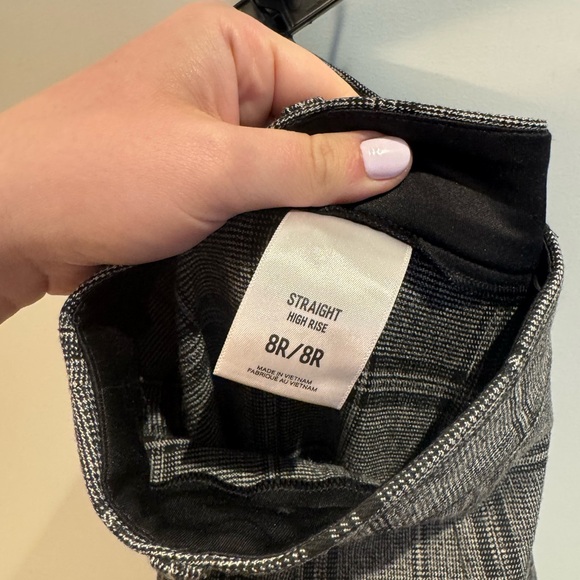 Women’s Express Plaid Grey Trousers - Picture 4 of 4